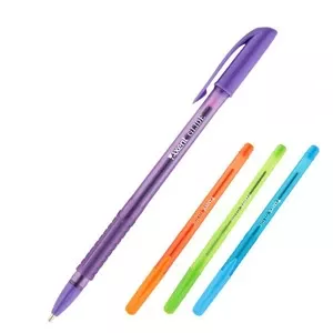 Ручка масляна Axent Glide Color чорнило синє 0.7 мм пластик (AB1052-2-02-A)