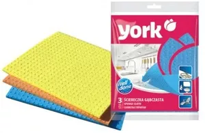 Серветки губчасті для прибирання целюлозні York 0099 3шт/уп 17,5х15,5 см (24010)