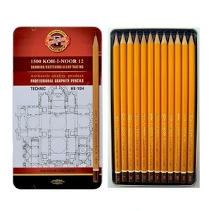 Олівець чорнографітний KOH-I-NOOR BLACK PEPS жовтий дерев'яний шестигранний HB-10H без гумки (1502.I)