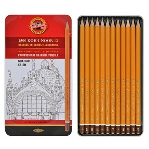 Олівець чорнографітний KOH-I-NOOR BLACK PEPS жовтий дерев'яний шестигранний 5B-5H без гумки (1502.III)