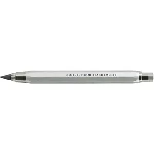 Олівець механічно цанговий KOH-I-NOOR PEARL сірий металевий шестигранний  0.5 мм з гумкою (5340)