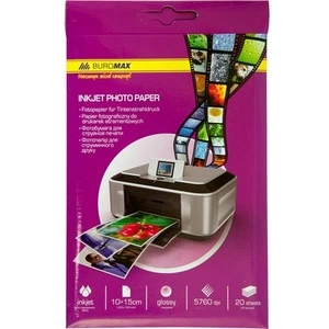 Фотопапір Buromax глянцевий 10х15см 180 г/м2 20 арк.( BM.2230-4020)