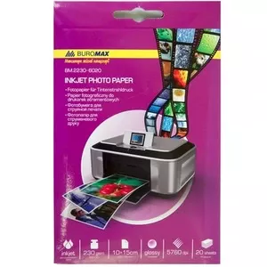 Фотопапір Buromax глянцевий 10х15см 230г/м2 20арк. (BM.2230-6020)