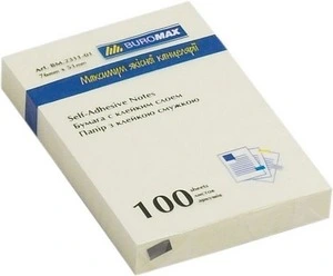 Блок для нотаток Buromax 51х76мм 100арк. жовтий (BM.2311-01)