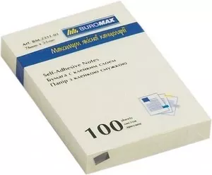 Блок для нотаток Buromax 51х76мм 100арк. жовтий (BM.2311-01)