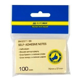 Блок для нотаток Buromax 51х76мм 100арк. асорті (BM.2311-99)