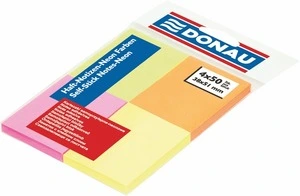 Блок для нотаток з клейким шаром Donau 4х50арк. 38х51мм неон асорті (7578001PL)