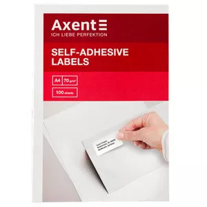 Етикетки з клейким шаром Axent 33 шт. 70х25,4мм  А4 100 арк. (2467-A)