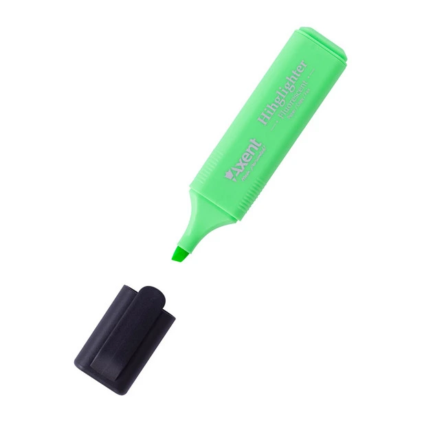 Маркер текстовий Axent Highlighter зелений 1-5 мм клиноподібний (2531-04-A)
