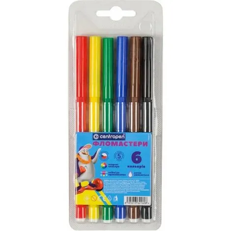 Фломастери 6 кольорів Centropen (7790/06)