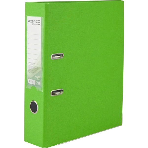 Папка-реєстратор Axent by DELTA салатовий A4 75 мм одностороння PP (D1714-30P)