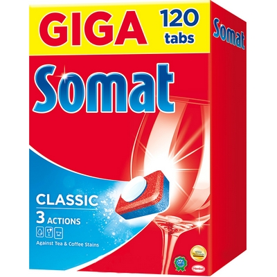 Таблетки для миття посуду в посудомийних машинах Somat Classic 120 шт (7330)