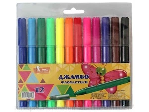 Фломастери Jumbo 12 кольорів, ФЛ54, Умка