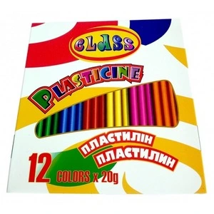 Пластилін дитячий 12 кольорів, 240гр, 7624, Class