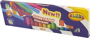 Пластилін дитячий 18 кольорів, 300г, "Чисті ручки", ЕСО, 7628, Class