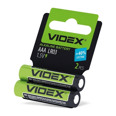 Батарейки Videx LR03/ААА лужні 1.5 V/1200 mAh 2 шт/уп. (290904)