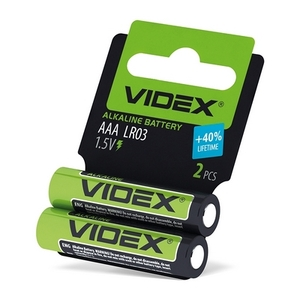 Батарейки Videx LR03/ААА лужні 1.5 V/1200 mAh 2 шт/уп. (290904)