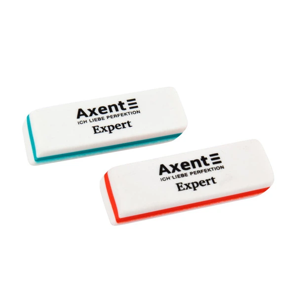 Гумка Axent Expert 55x18x8 мм. стирає олівець колір асорті (1186-А)