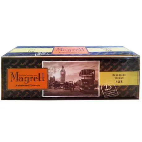 Чай в пакетиках Magrett English Premium чорний індійський 2г х 25 шт (250173)