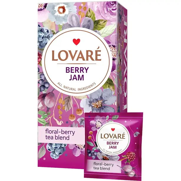 Чай в пакетиках LOVARE Berry Jam 1,5г x 24 шт (872748). Фото 3