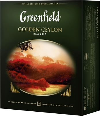 Чай в пакетиках Greenfield Golden Ceylon чорний 2г х 100 шт в коробці  (106401)