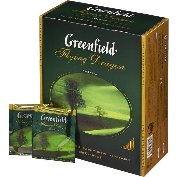 Чай в пакетиках Greenfield Flying Dragon зелений 2г х 100 шт (808581)