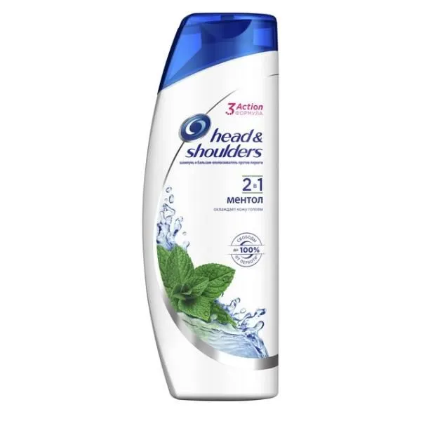 Head&Shoulders шампунь та бальзам-обполіскувач проти лупи 2в1 ментол 400мл (81690462)
