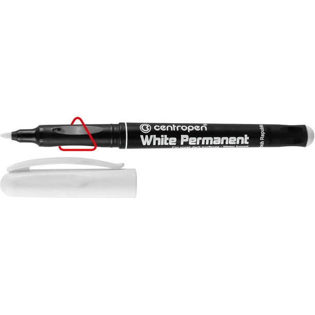 Маркер перманентний Centropen White білий 1,2 мм круглий (2686/11)