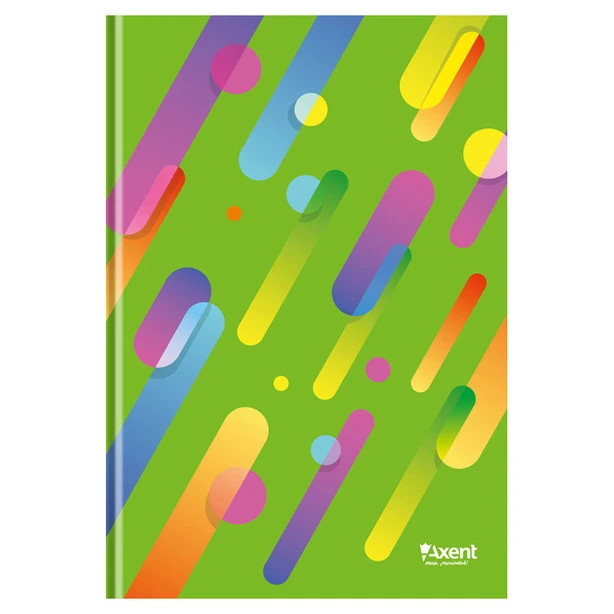 Зошит офісний Axent Colour Rain А4 96 арк. клітинка тверда палітурка зелений (8422-304-A)