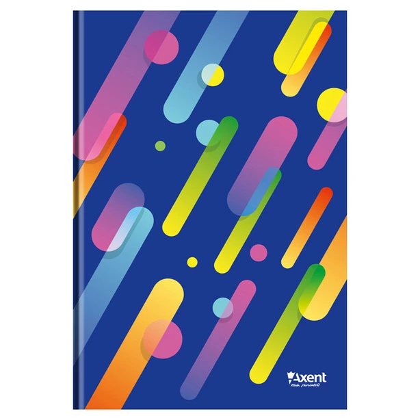Зошит офісний Axent Colour Rain А4 96 арк. клітинка тверда палітурка синій (8422-302-A)