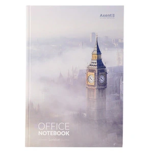 Зошит офісний Axent London А4 192 арк. клітинка тверда палітурка білий (8423-21-A)