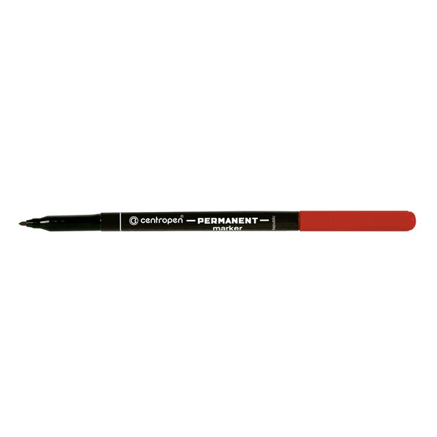 Маркер перманентний Centropen Permanent червоний 1 мм круглий (2536/02)