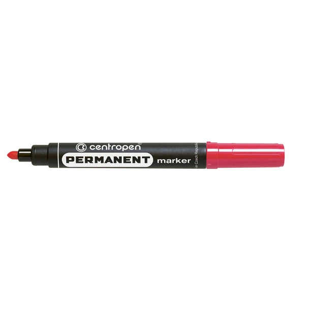Маркер перманентний Centropen Permanent червоний 2.5 мм круглий (8566/02)