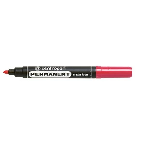 Маркер перманентний Centropen Permanent червоний 2.5 мм круглий (8566/02)