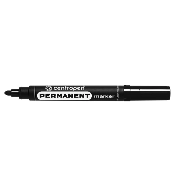 Маркер перманентний Centropen Permanent чорний 2.5 мм круглий (8566/01)