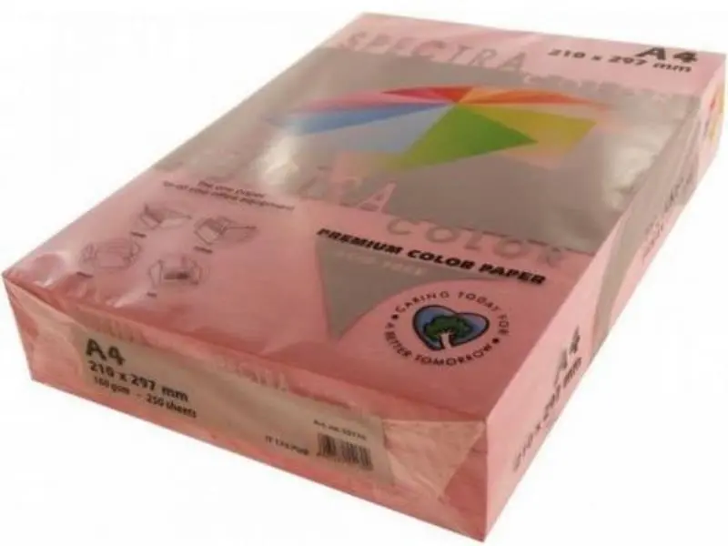 Папір кольоровий Spectra Color Pink 170 А4 160г/м2 рожевий пастель 250 арк. (16.4445)