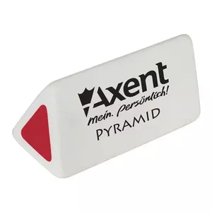 Гумка Axent Pyramid 31x20x20 мм. стирає олівець колір біло-червоний (1187-A)