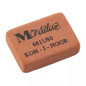 Гумка KOH-I-NOOR MONDELUZ 26х19х8 мм. стирає олівець колір червоний (6811/80)