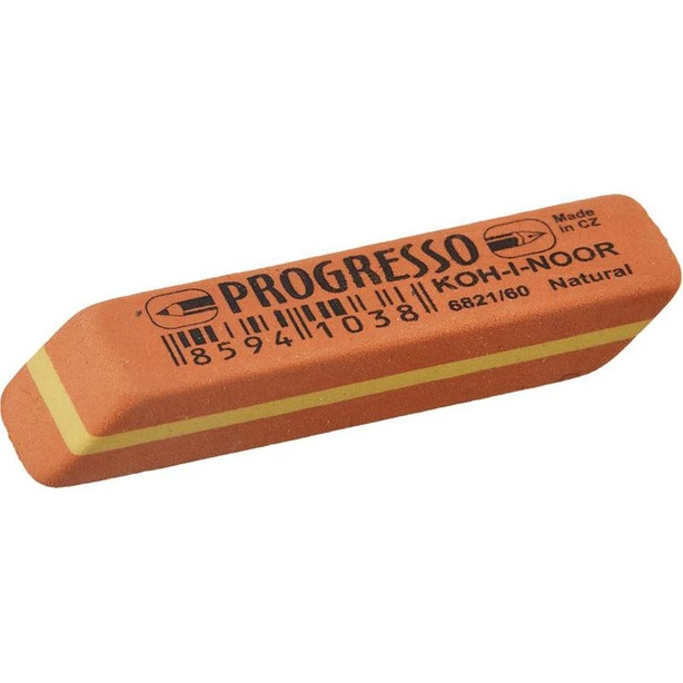 Гумка KOH-I-NOOR Progresso 57х14х8 мм. стирає олівець колір червоний (6821/60)