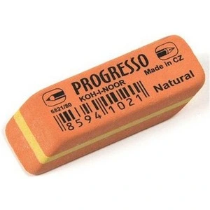 Гумка KOH-I-NOOR Progresso 41х14х8 мм. стирає олівець колір червоний (6821/80)