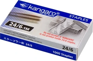 Скоби Kangaro №24/6Е метал 1000 шт. (24/6-1М/Е)