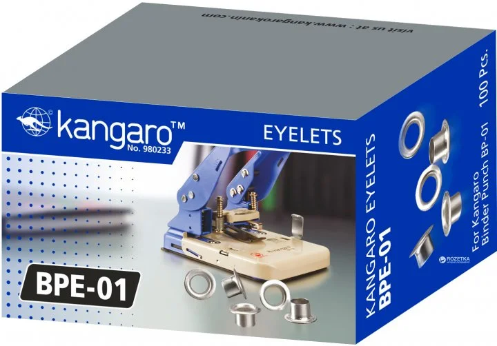 Заклепки люверс Kangaro BPE-01 до 30 арк. срібло 100шт (BPE-01)