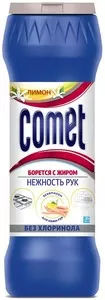 Порошок для чищення з дезинфікуючими властивостями COMET Лимон з хлорінолом у банці 475 г (2705570)