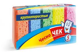 Губки кухонні великопористі Чесно Чек 100х65х32 мм 5 шт (327440)