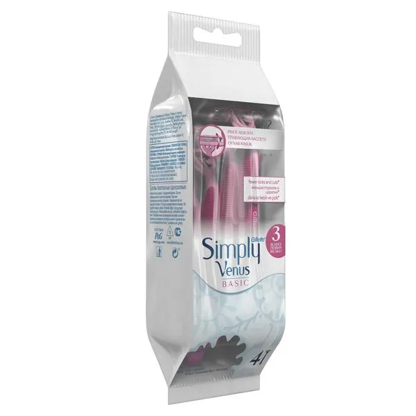 Станки одноразові Gillette SIMPLY VENUS 3 для жінок 4 шт (81658077)
