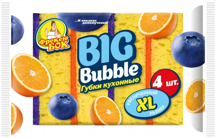 Губки кухонні Фрекен Бок Big Bubble 110x73x35 мм 4 шт (64026350)