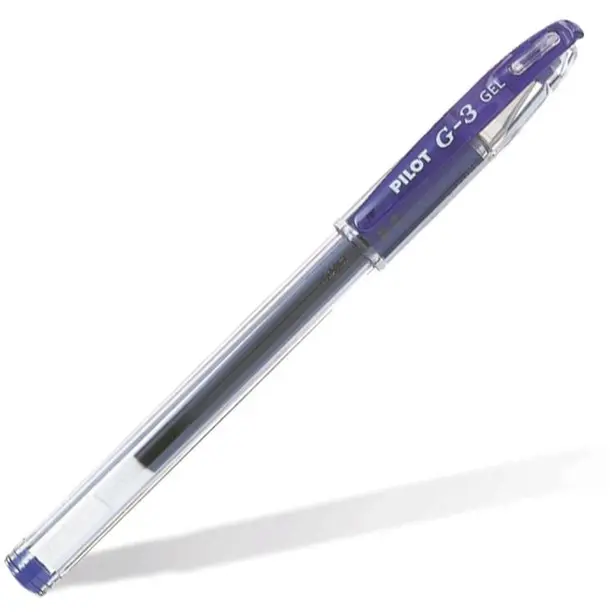 Ручка гелева пиши-стирай Pilot G-3, 0.38 синя (014549)