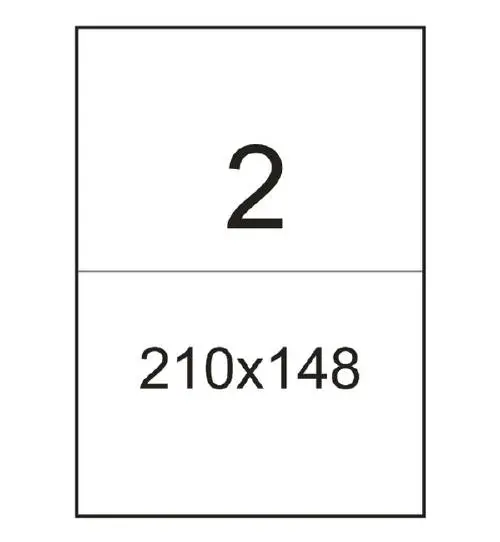 Етикетка самоклеюча 2шт. 210х148мм А4 100 арк. (847)