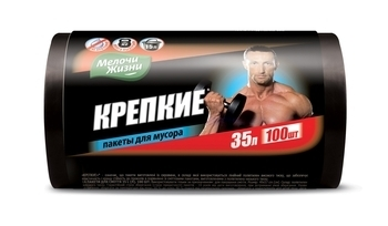 Пакети для сміття Мелочи Жизни 35 л 100 шт міцний чорний (307015)