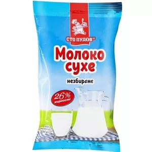 Молоко Сухе Сто пудів 26% 150 г (410621)